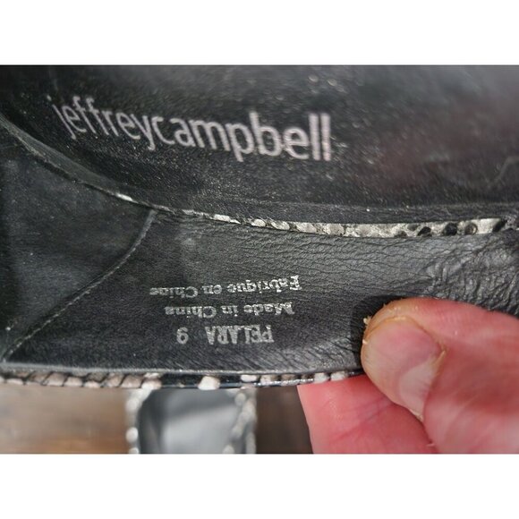 Jeffrey Campbell Pelara Snake Embossed Leather Stiletto Heels/Sz. 9, EUC - Picture 8 of 9